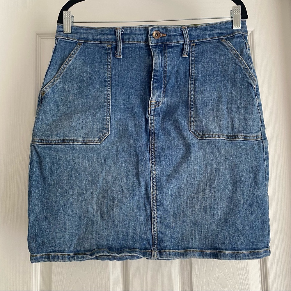 Nautica Blue Knee-Length Pencil Skirt